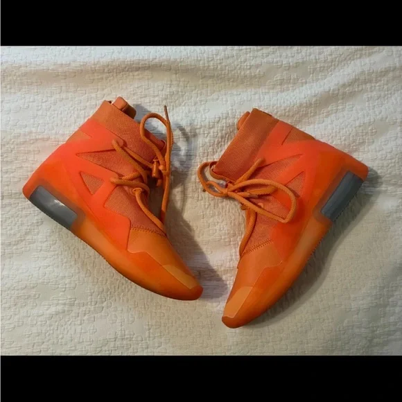 Size 8 - Nike Air Fear Of God 1 Orange Pulse Good Condition No Box - Picture 7 of 14